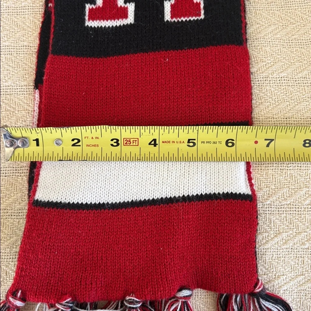 Claire’s Red and White Team Spirit Scarf 84 in. Length 6 1/2 in. Width
